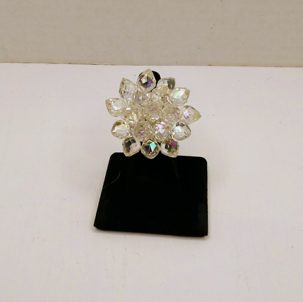 Aurora Borealis beaded ring